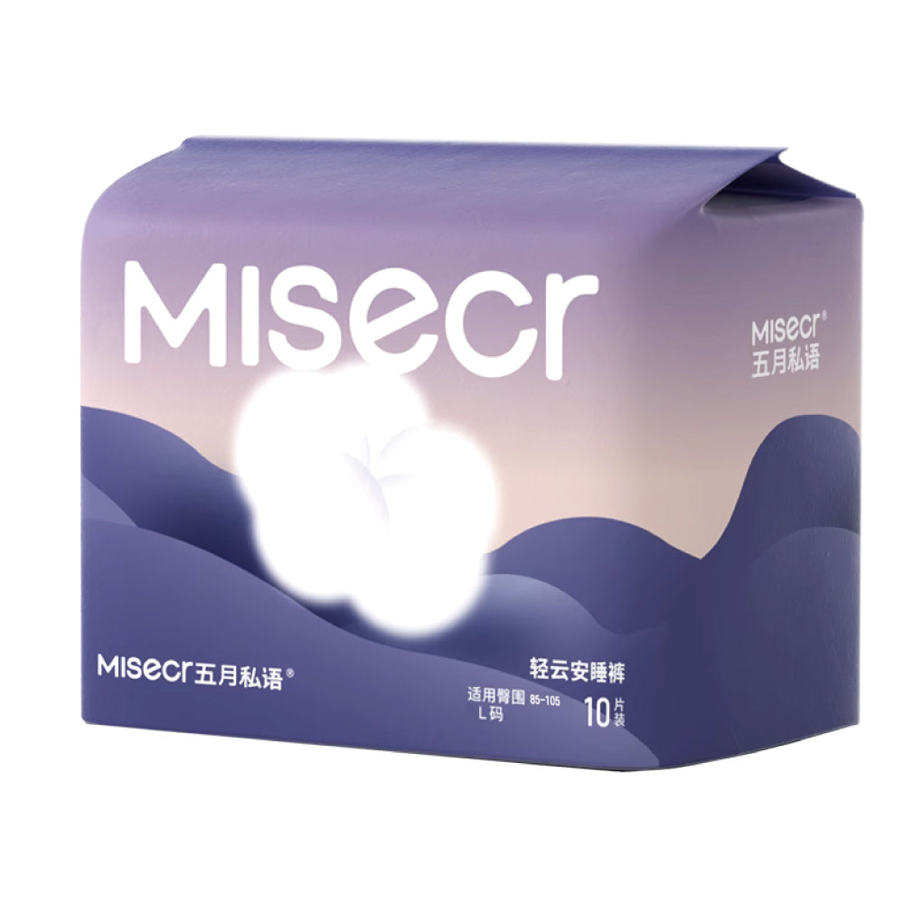 【嬰舒寶】MISECR五月私語超薄防漏安睡褲 L(10片/包)-3包組