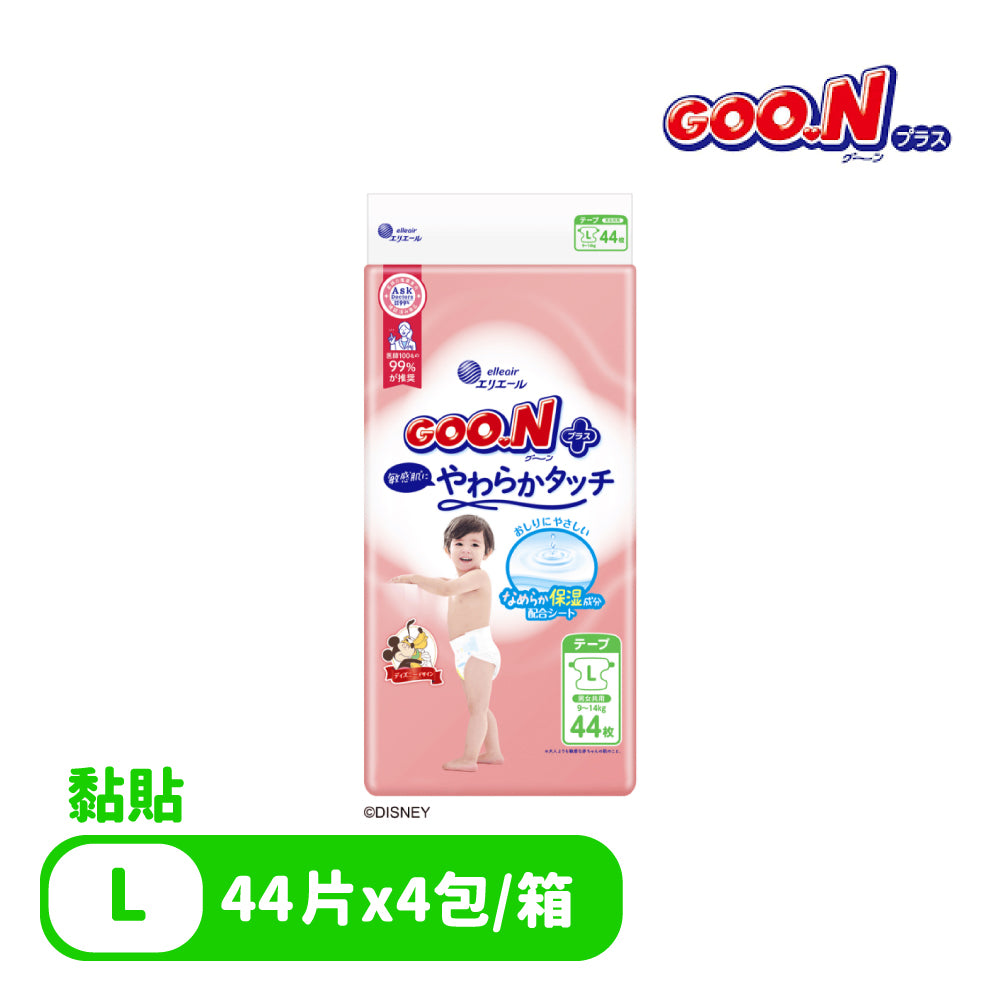 日本大王 柔觸肌(黏貼)紙尿褲/尿布(4包/箱)-(S~XL)日本境內版
