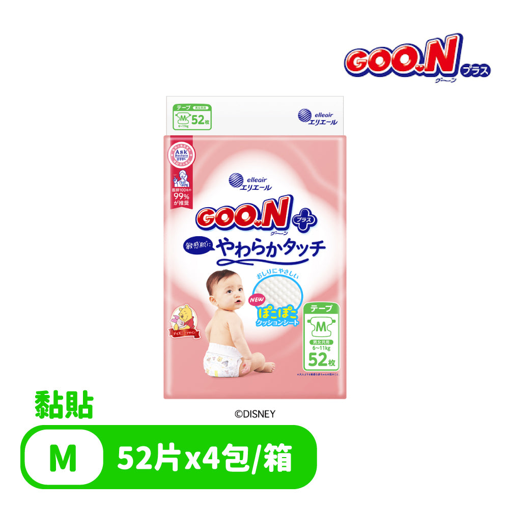 日本大王 柔觸肌(黏貼)紙尿褲/尿布(4包/箱)-(S~XL)日本境內版