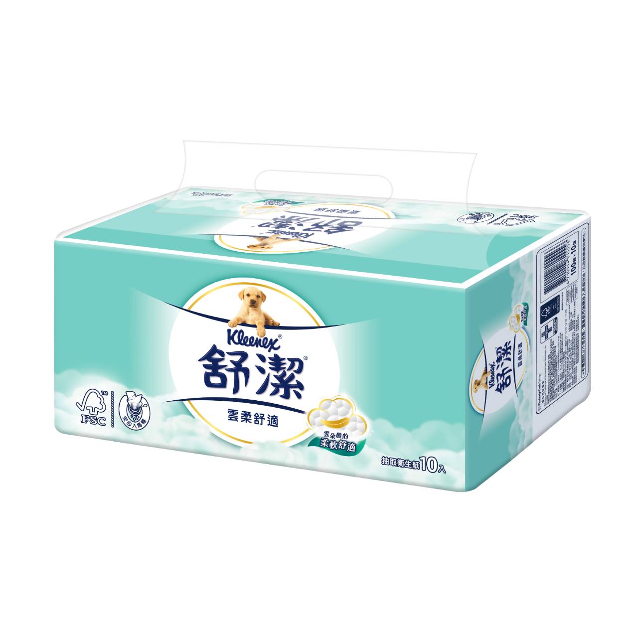 舒潔 雲柔舒適抽取衛生紙 (100抽x10包X6串/箱)(吳淡如特賣)