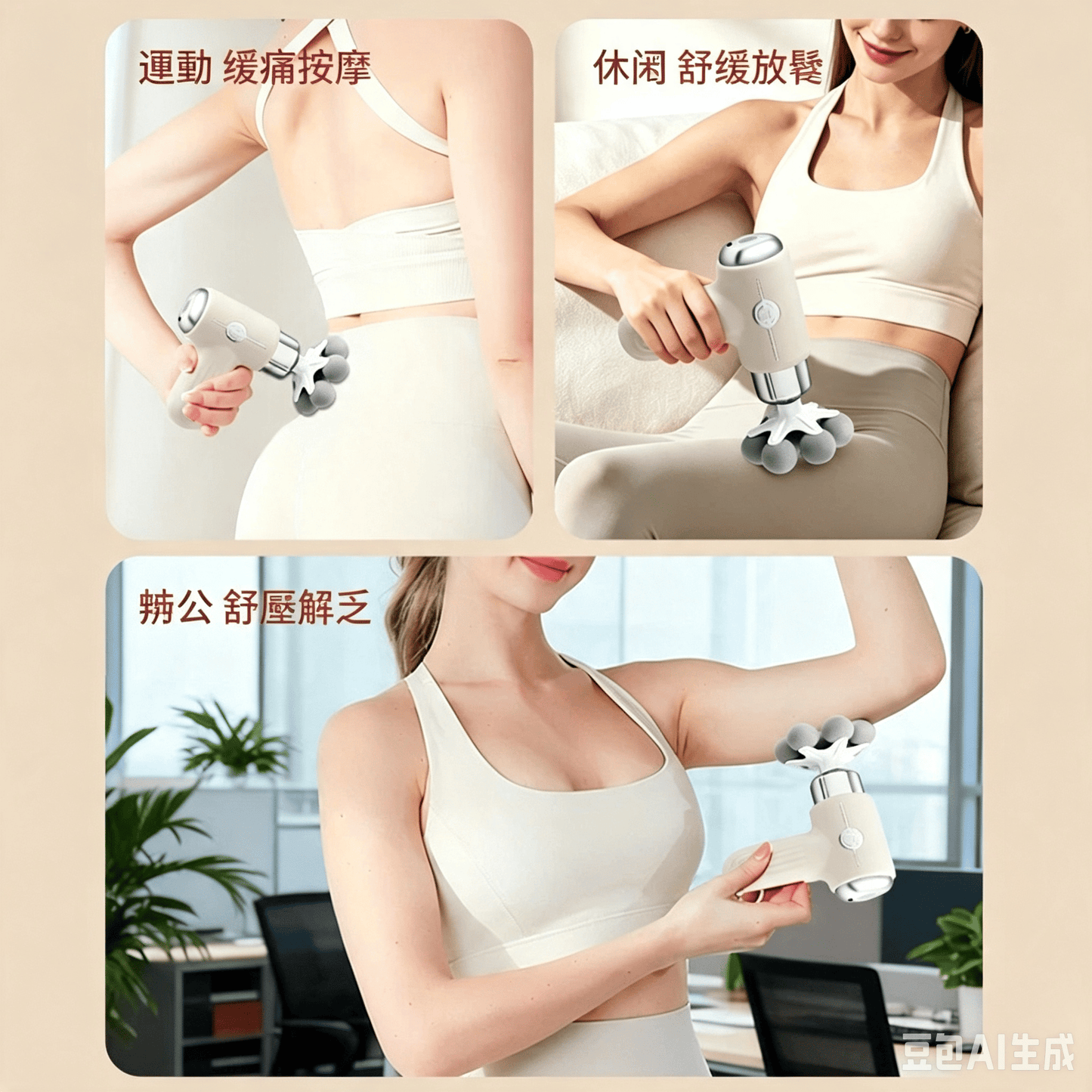 FASCIA GUN 9頭迷你6段式筋膜槍 顏色隨機出貨