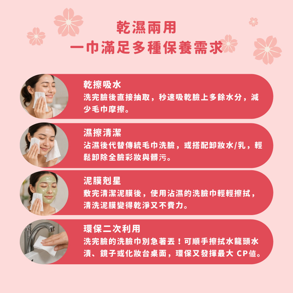 【櫻桃小丸子】抽取式珍珠紋洗臉巾80抽 20 單包/6包組/箱購