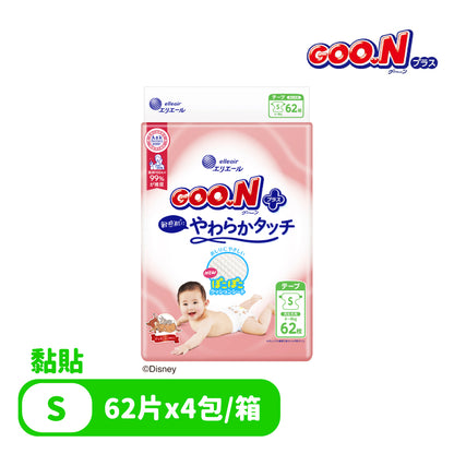 日本大王 柔觸肌(黏貼)紙尿褲/尿布(4包/箱)-(NB~XL)日本境內版
