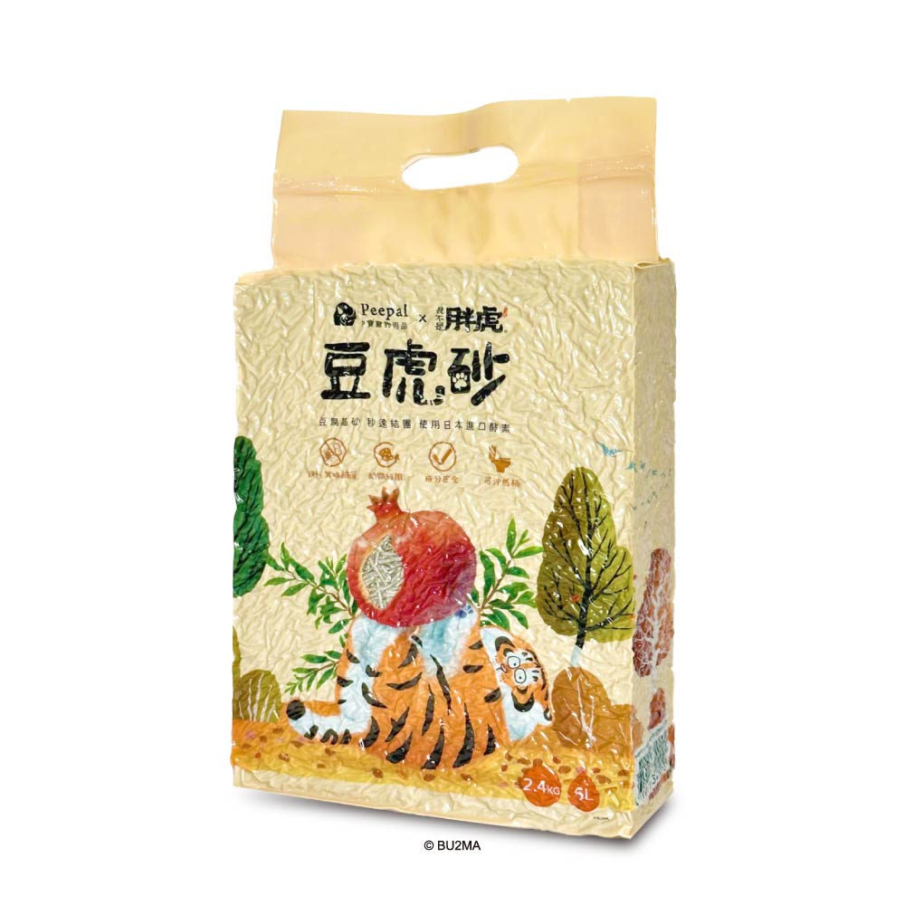 Peepal X 我不是胖虎-豆虎砂(豆腐貓砂)(2.4kg/6L) 箱購
