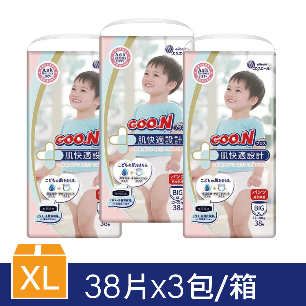 日本大王 肌快適(褲型)紙尿褲/尿布(3包/箱)-(M~XL)日本境內版